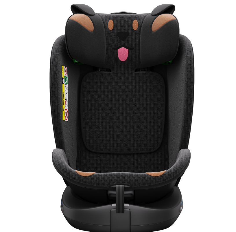 Scaun auto Buf Boof B-Joy Deluxe BlackDog iSize cu isofix, pozitie somn 155 grade, rotativ 360 grade, 40-150 cm - 2