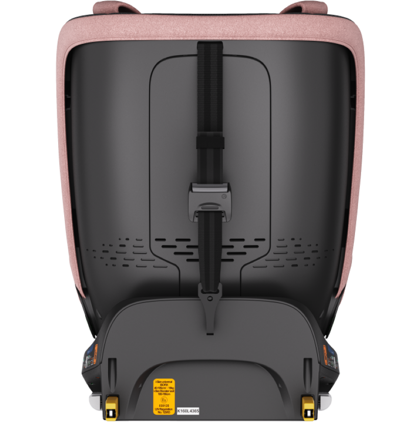 Scaun auto Buf Boof B-Joy Deluxe PinkDog iSize cu isofix, pozitie somn 155 grade, rotativ 360 grade, 40-150 cm - 4