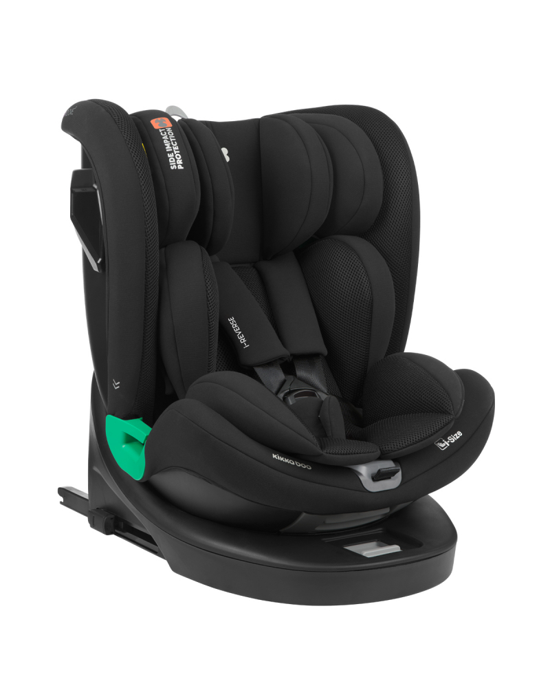 Scaun auto copii KikkaBoo i-Reverse i-SIZE Black 40-150 cm cu isofix,sezut rotativ,SPS,top tether,tetiera cu spuma memorie si inaltime reglabila,reductor - 2