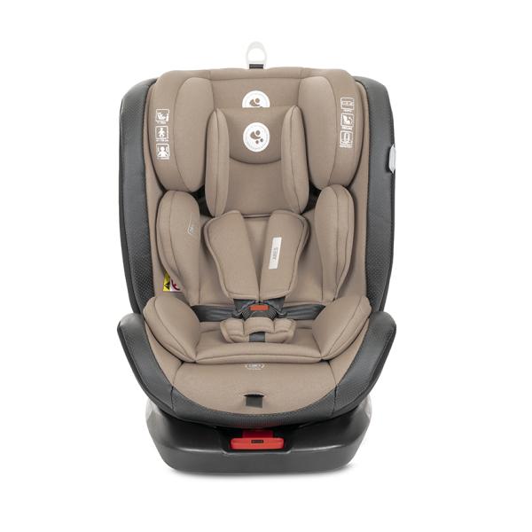 Scaun auto pentru copii Lorelli Ares Beige i-Size, isofix, anti rebound bar, rotativ, 40-150 cm, 0 luni-12 ani