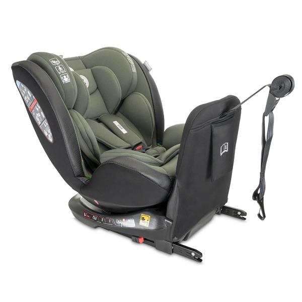 Scaun auto pentru copii Lorelli Ares Green i-Size, isofix, anti rebound bar, rotativ, 40-150 cm, 0 luni-12 ani - 1