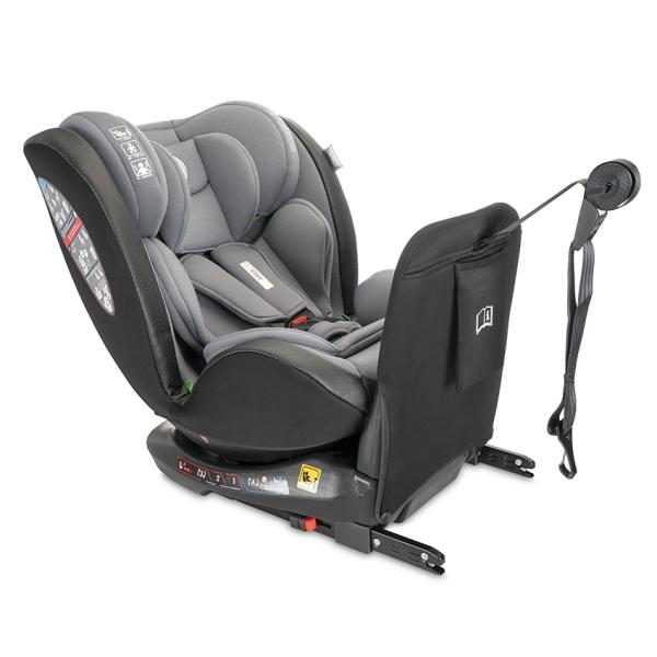 Scaun auto pentru copii Lorelli Ares Grey i-Size, isofix, anti rebound bar, rotativ, 40-150 cm, 0 luni-12 ani - 1