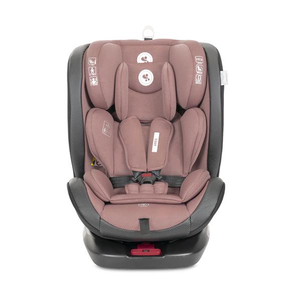 Scaun auto pentru copii Lorelli Ares Pink i-Size, isofix, anti rebound bar, rotativ, 40-150 cm, 0 luni-12 ani