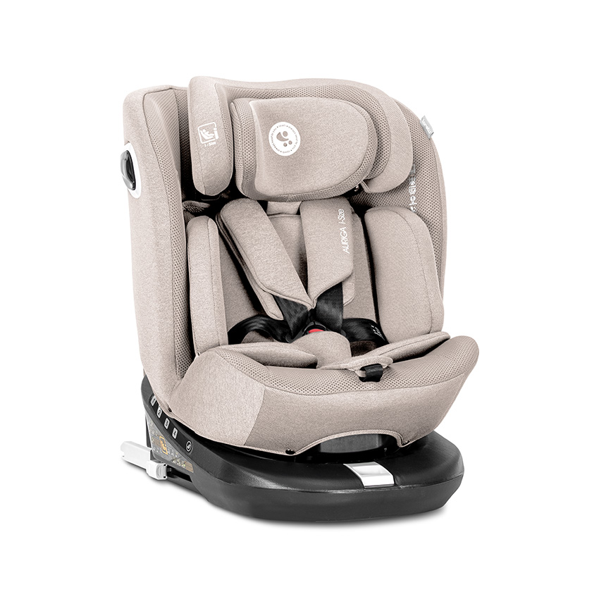 Scaun auto pentru copii Lorelli Auriga Beige i-Size, isofix, anti rebound bar, rotativ 360, SPS, 0 luni-12 ani, 40-150 cm - 1