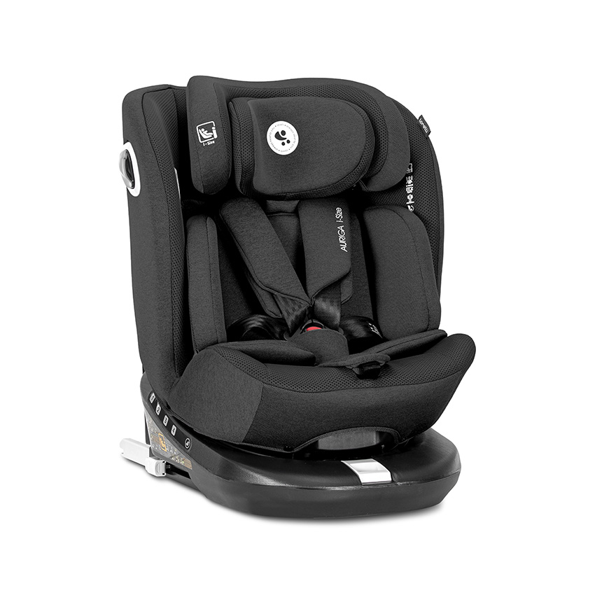 Scaun auto pentru copii Lorelli Auriga Black i-Size, isofix, anti rebound bar, rotativ 360, SPS, 0 luni-12 ani, 40-150 cm - 1