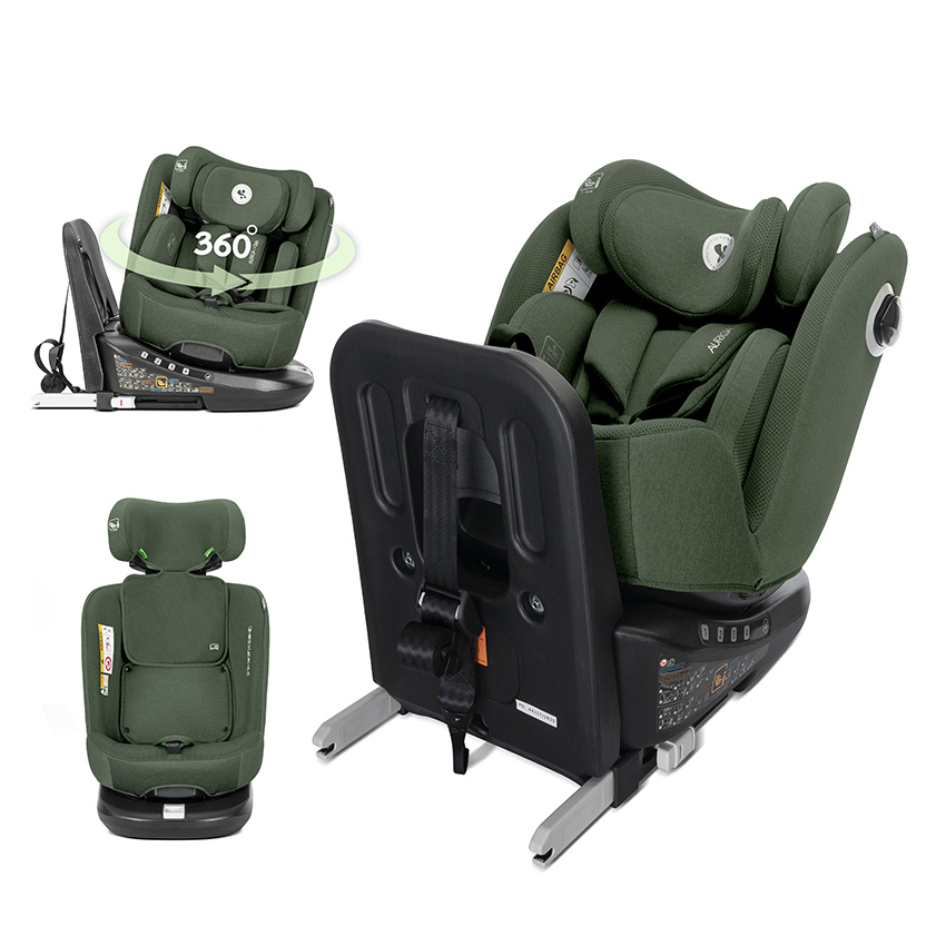 Scaun auto pentru copii Lorelli Auriga Green i-Size, isofix, anti rebound bar, rotativ 360, SPS, 0 luni-12 ani, 40-150 cm - 3