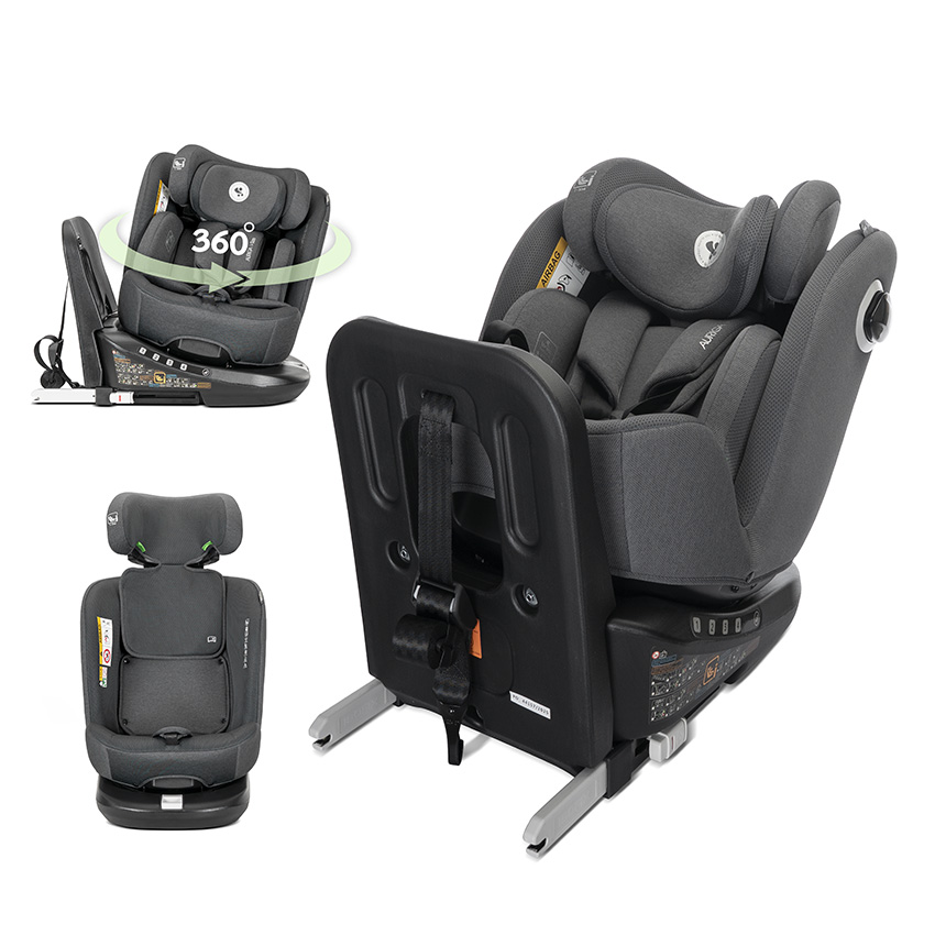 Scaun auto pentru copii Lorelli Auriga Grey i-Size, isofix, anti rebound bar, rotativ 360, SPS, 0 luni-12 ani, 40-150 cm - 3