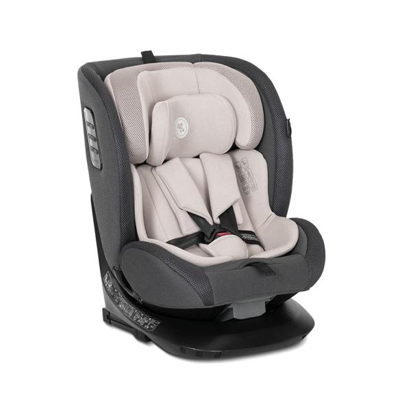 Scaun auto pentru copii Lorelli Monza Beige i-Size, isofix, rotativ, reglabil, anti rebound bar, protectie laterala SPS, husa detasabila, 40-150 cm - 2