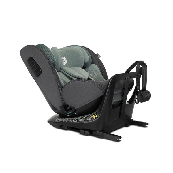 Scaun auto pentru copii Lorelli Monza Green i-Size, isofix, rotativ, reglabil, anti rebound bar, protectie laterala SPS, husa detasabila, 40-150 cm