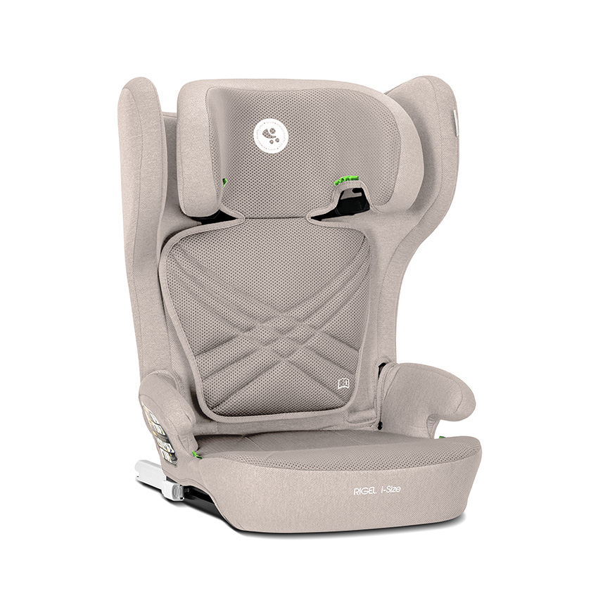 Scaun auto pentru copii Lorelli Rigel Beige i-Size, isofix, pliabil pentru depozitare usoara, tetiera reglabila, 3 ani-12 ani, 100-150 cm