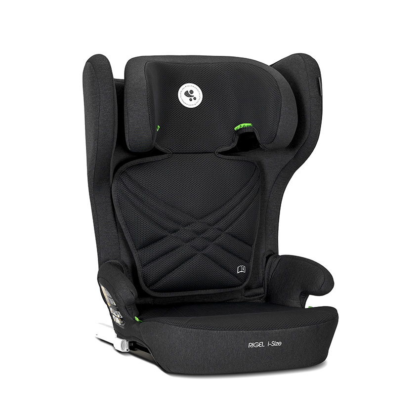Scaun auto pentru copii Lorelli Rigel Black i-Size, isofix, pliabil pentru depozitare usoara, tetiera reglabila, 3 ani-12 ani, 100-150 cm