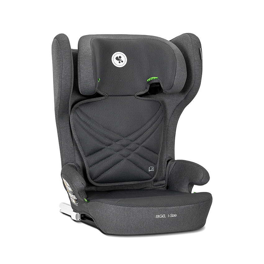 Scaun auto pentru copii Lorelli Rigel Grey i-Size, isofix, pliabil pentru depozitare usoara, tetiera reglabila, 3 ani-12 ani, 100-150 cm