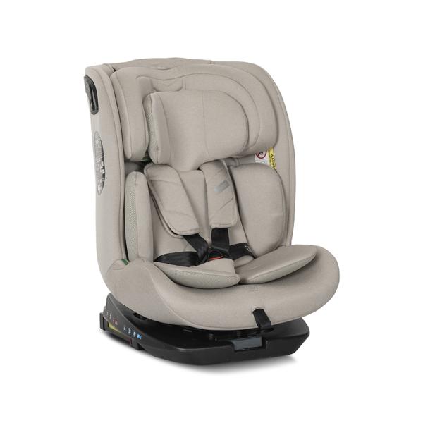 Scaun auto pentru copii Lorelli Rodeo Beige i-Size, isofix, rotativ, protectie SPS la impact lateral, 0 luni-12 ani, 40-150 cm - 2