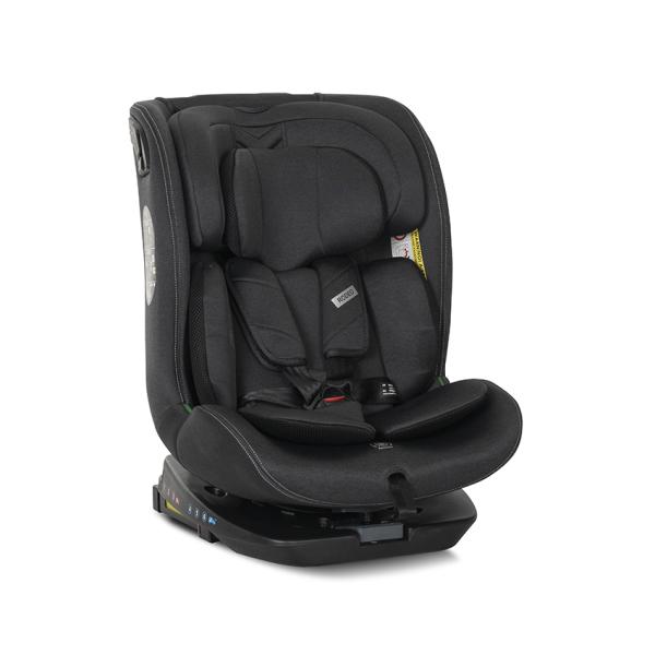 Scaun auto pentru copii Lorelli Rodeo Black i-Size, isofix, rotativ, protectie SPS la impact lateral, 0 luni-12 ani, 40-150 cm - 2