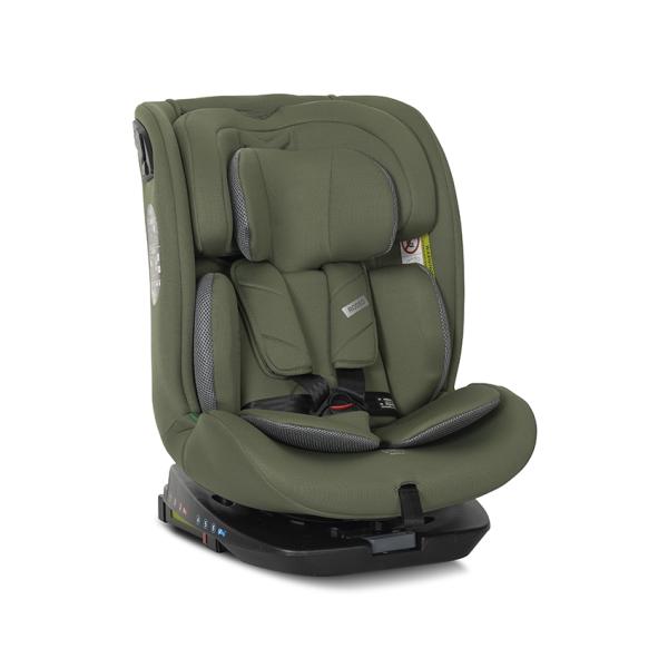Scaun auto pentru copii Lorelli Rodeo Green Grey i-Size, isofix, rotativ, protectie SPS la impact lateral, 0 luni-12 ani, 40-150 cm - 2
