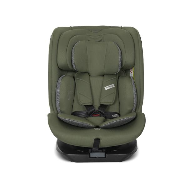 Scaun auto pentru copii Lorelli Rodeo Green Grey i-Size, isofix, rotativ, protectie SPS la impact lateral, 0 luni-12 ani, 40-150 cm