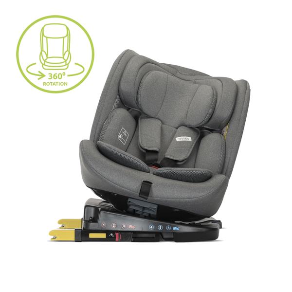 Scaun auto pentru copii Lorelli Rodeo Grey i-Size, isofix, rotativ, protectie SPS la impact lateral, 0 luni-12 ani, 40-150 cm - 1