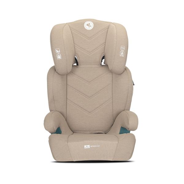 Scaun auto pentru copii Lorelli Speed GT Beige i-Size, isofix, transformabil in inaltator auto, tetiera reglabila, cotiere, husa detasabila, 3-12 ani, 100-150 cm