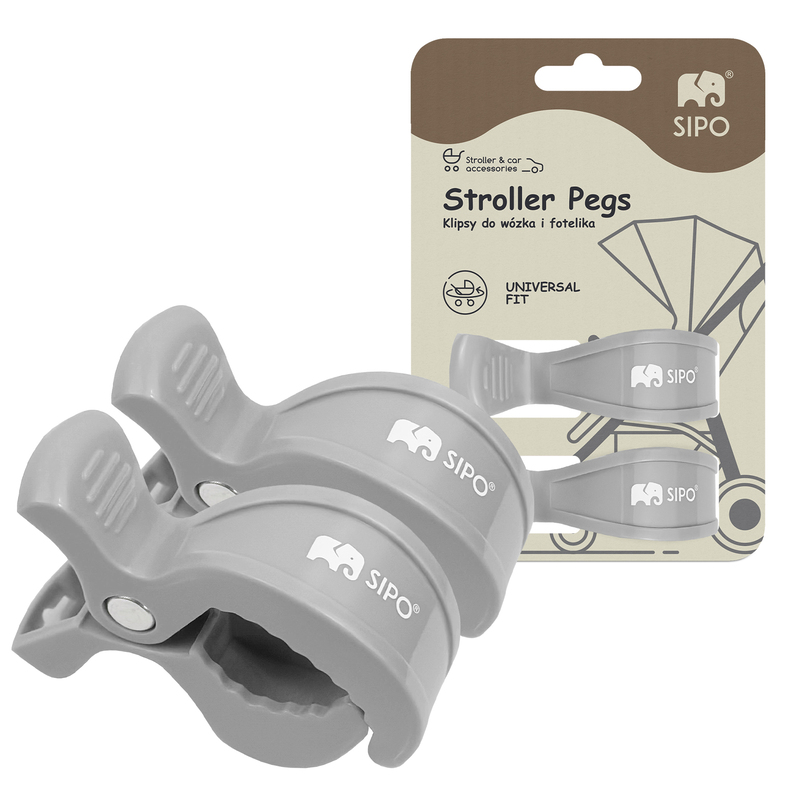 Set 2 cleme multifunctionale pentru carucior Sipo Grey - 4
