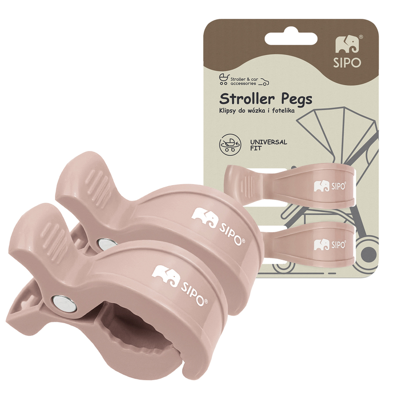 Set 2 cleme multifunctionale pentru carucior Sipo Pink - 4