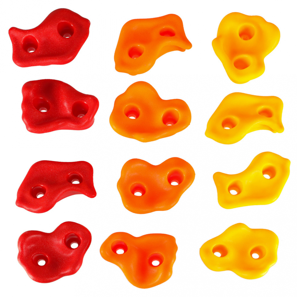 Set 20 prize de catarare pentru copii, Ikonka, cu sistem fixare inclus, din plastic multicolor - 1 | YEO