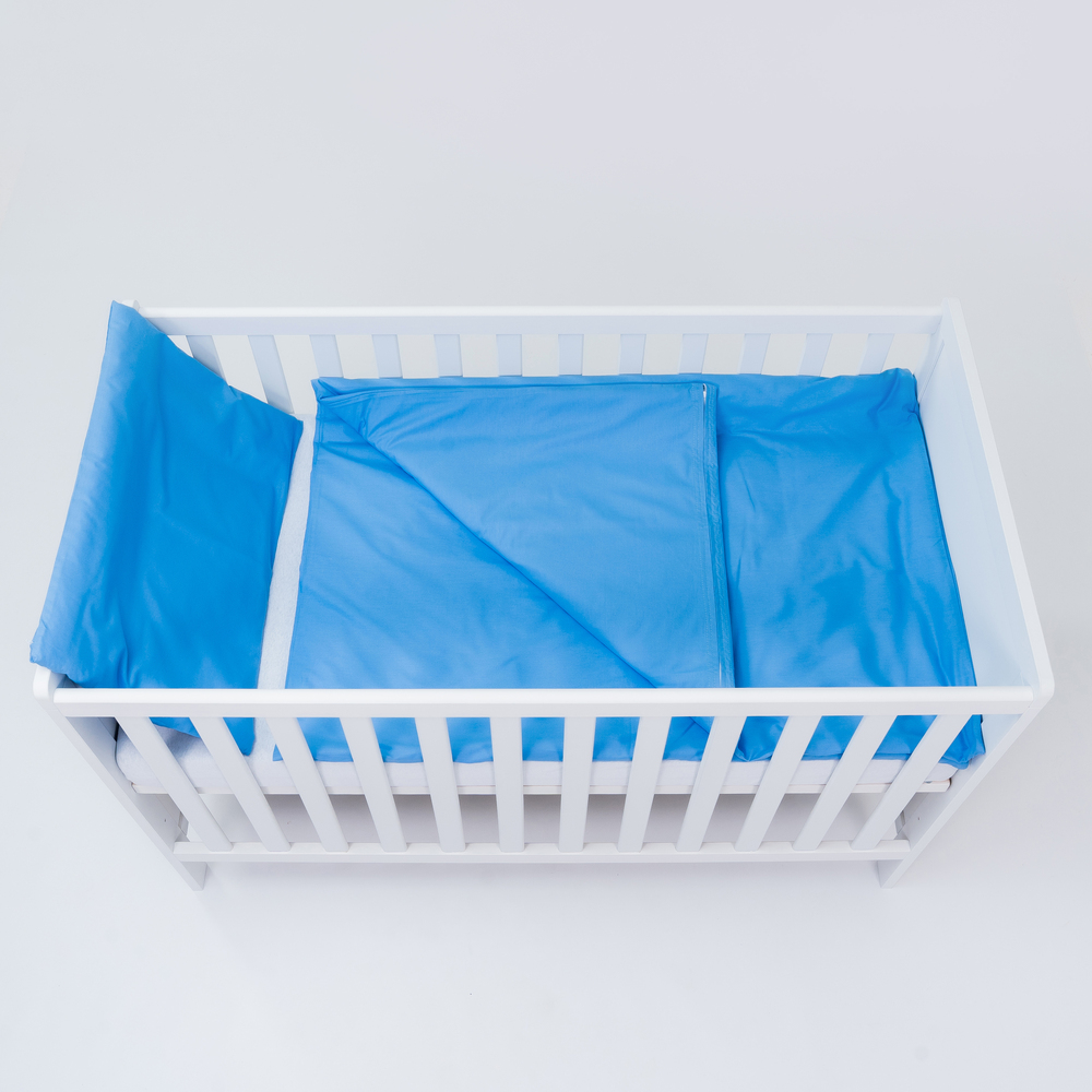 Set lenjerie pentru patut cu 6 piese din bumbac 120x60 cm Blue - 2