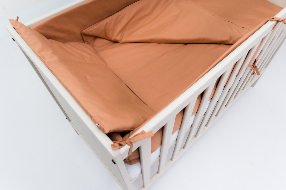 Set lenjerie pentru patut cu 6 piese din bumbac 120x60 cm Brown - 2