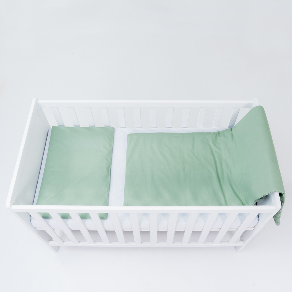 Set lenjerie pentru patut cu 6 piese din bumbac 120x60 cm Mint - 1