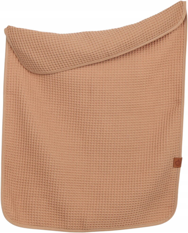 Set paturica 77x57 cm si perna 25x30 cm, pentru copii BabyMam, din 100 bumbac, cu umplutura anti-alergenica, design unic wafel cappuccino - 2
