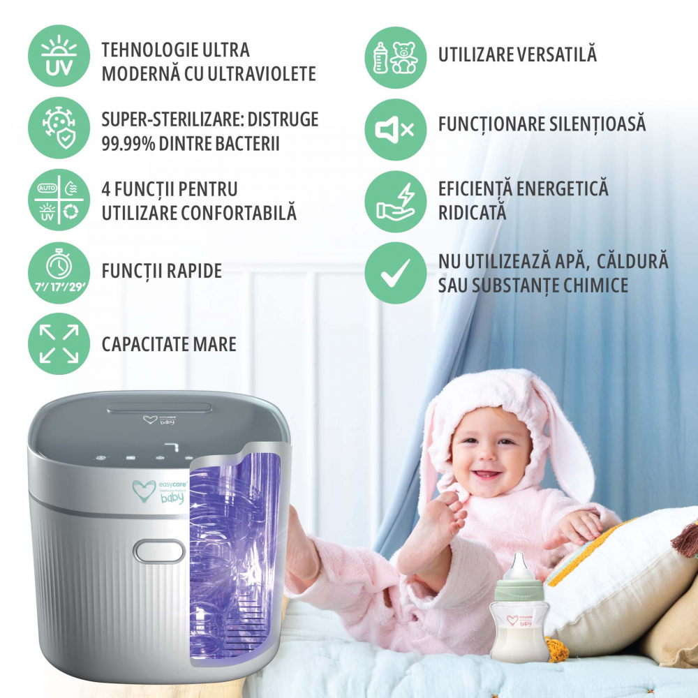 Sterilizator UV 4 in 1 cu uscator Easycare Baby - 1 | YEO