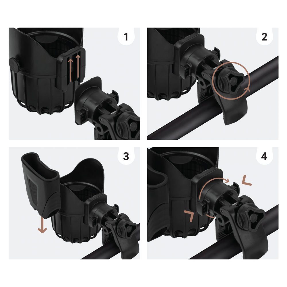 Suport 2 in 1 pentru pahar si telefon Sipo Negru universal