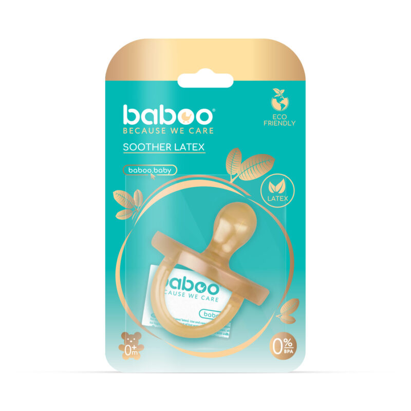 Suzeta rotunda din latex Baboo 0 luni+ - 3 | YEO