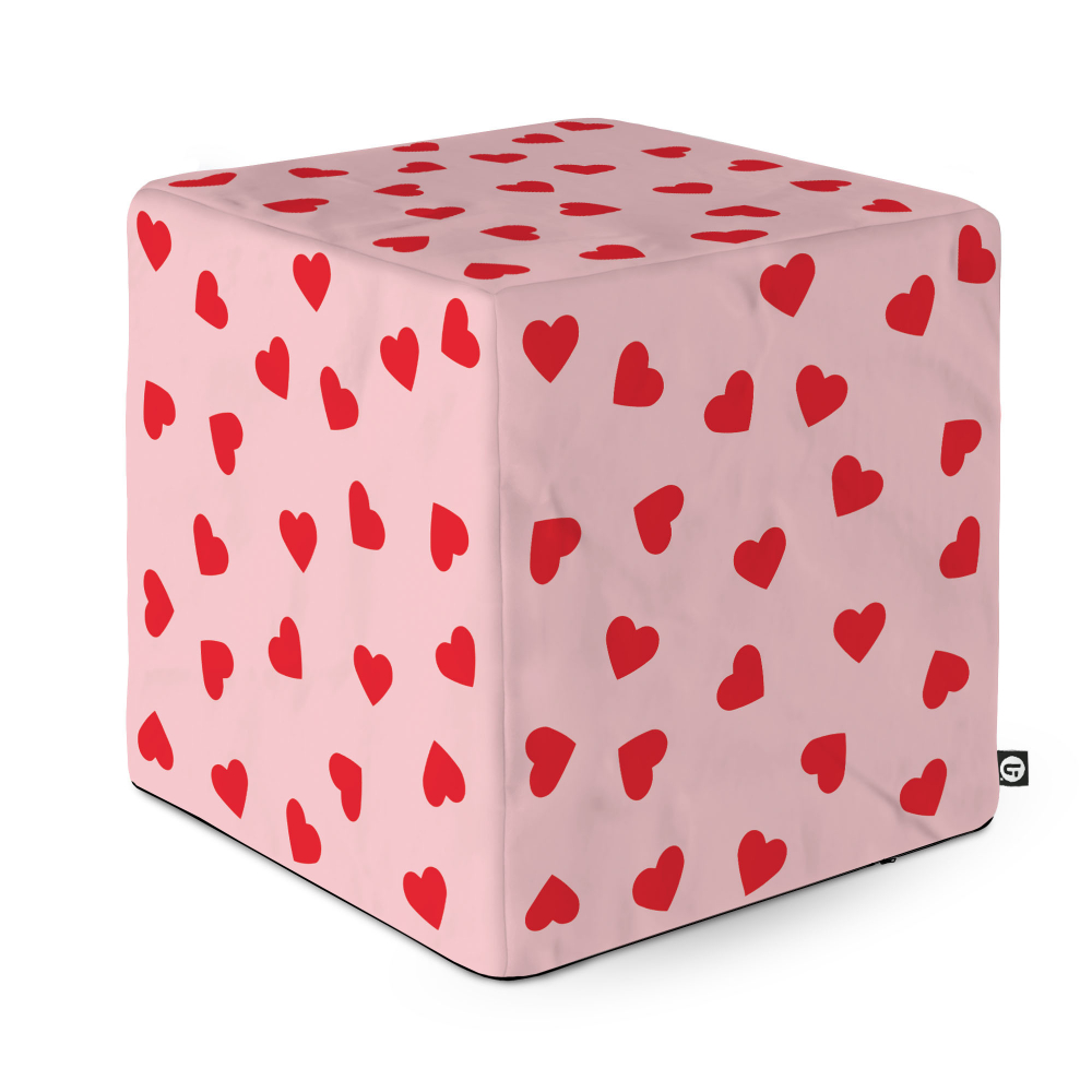 Taburet Updeco cub L Inimi fundal roz - 4
