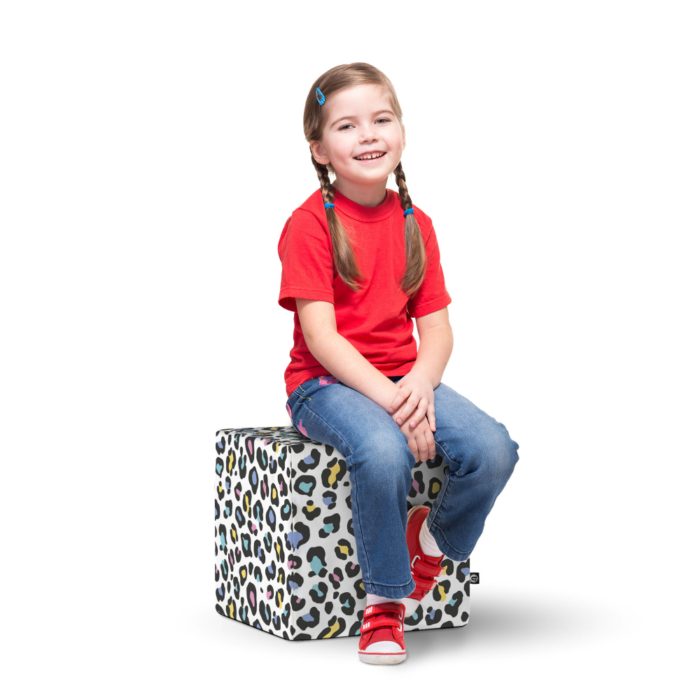 Taburet Updeco cub L Leopard pastel