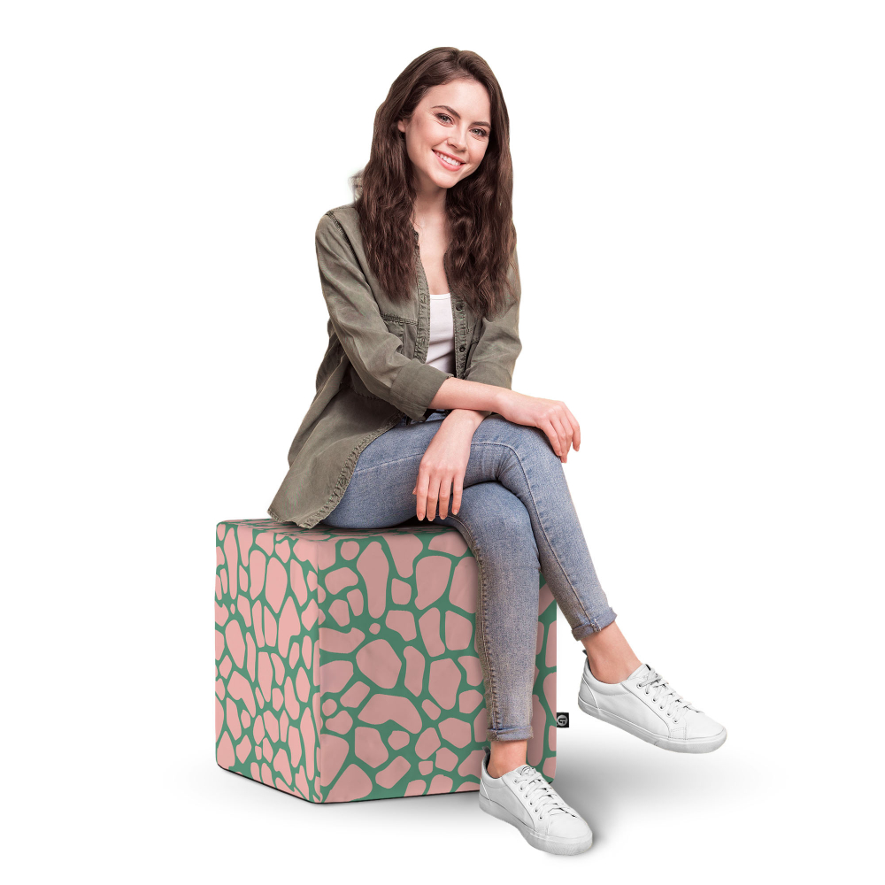 Taburet Updeco cub XL Giraffe dusty pink