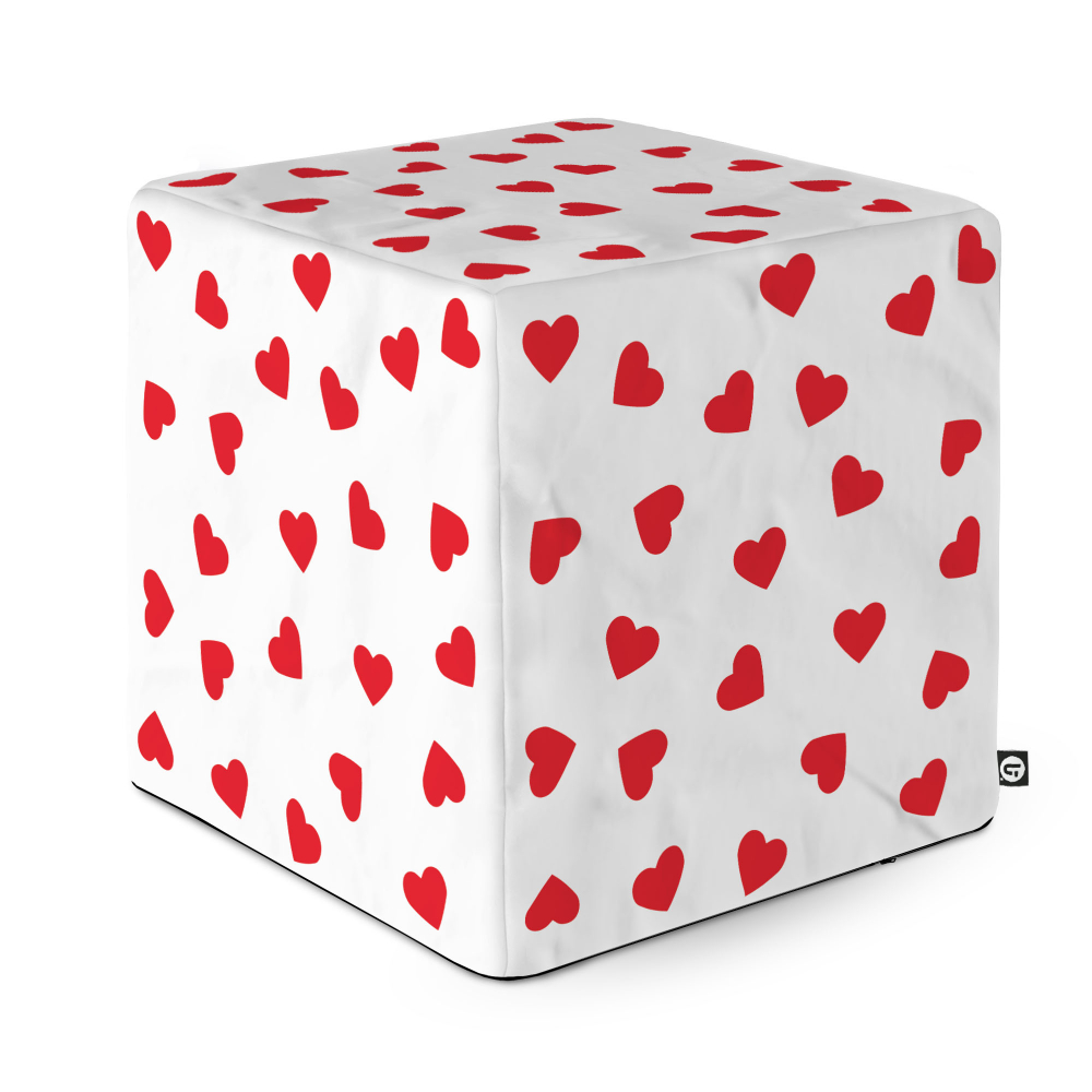 Taburet Updeco cub XL Inimi fundal alb - 4