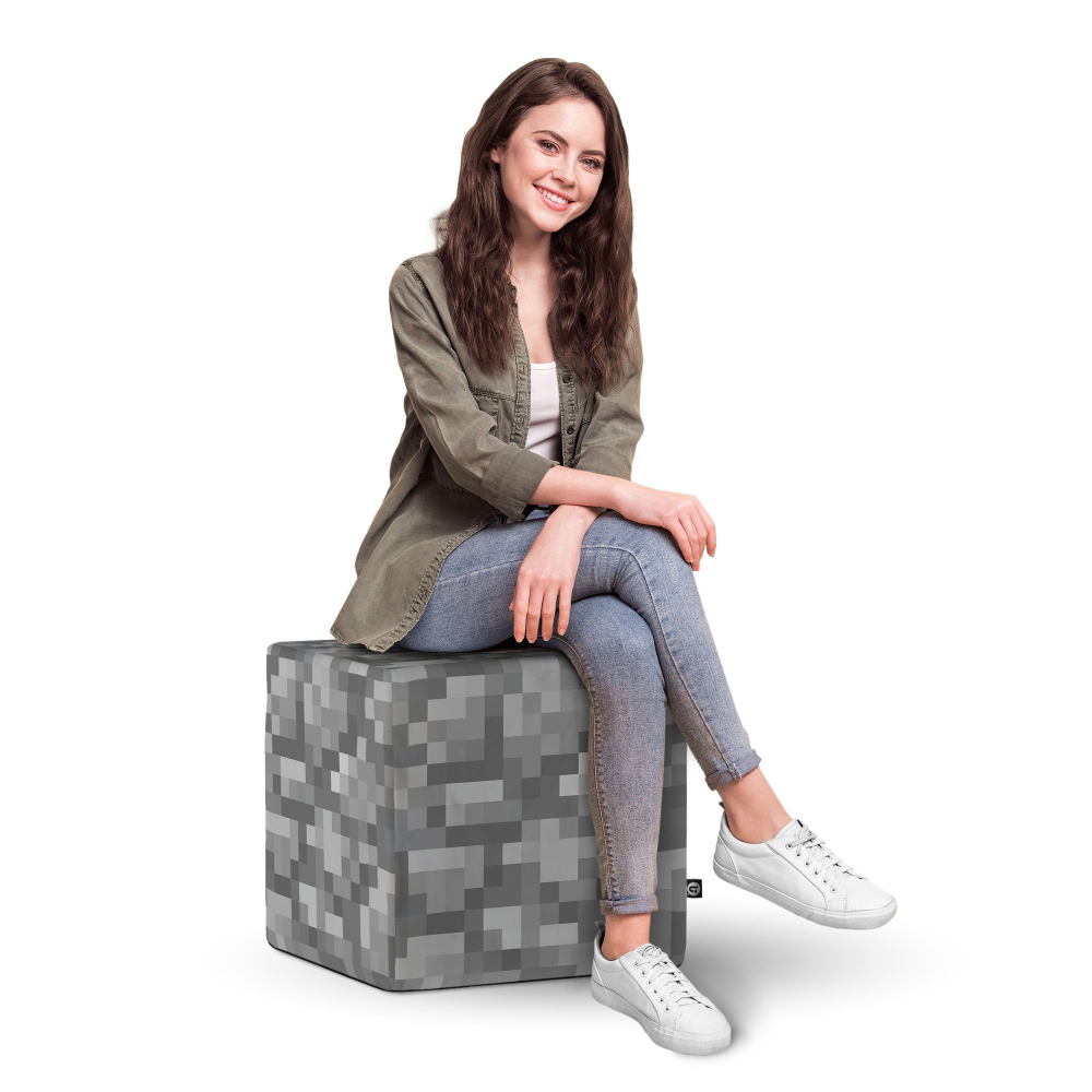 Taburet Updeco cub XL Minecraft Piatra