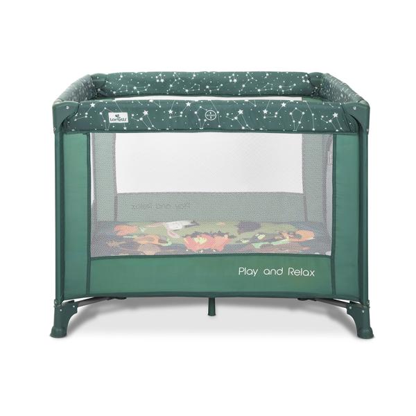 Tarc de joaca Lorelli Play N Relax Green Night 100x100x75 cm, deschidere laterala cu fermoar, geanta de transport - 2