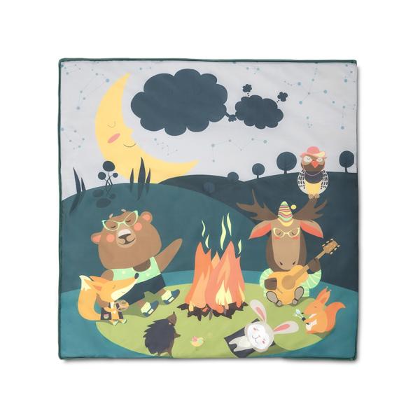 Tarc de joaca Lorelli Play N Relax Green Night 100x100x75 cm, deschidere laterala cu fermoar, geanta de transport - 5