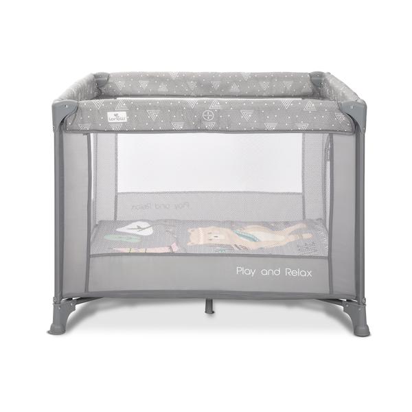 Tarc de joaca Lorelli Play N Relax Grey Adventure 100x100x75 cm, deschidere laterala cu fermoar, geanta de transport - 2