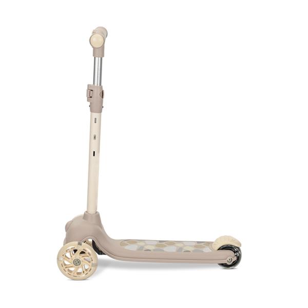 Trotineta pentru copii Lorelli Jetster Beige, roti din silicon cu Led, ghidon reglabil, greutate admisa 20 kg