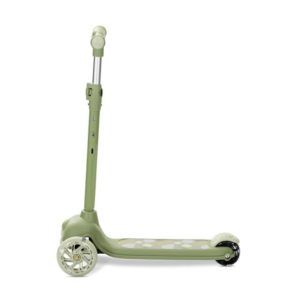 Trotineta pentru copii Lorelli Jetster Green, roti din silicon cu Led, ghidon reglabil, greutate admisa 20 kg