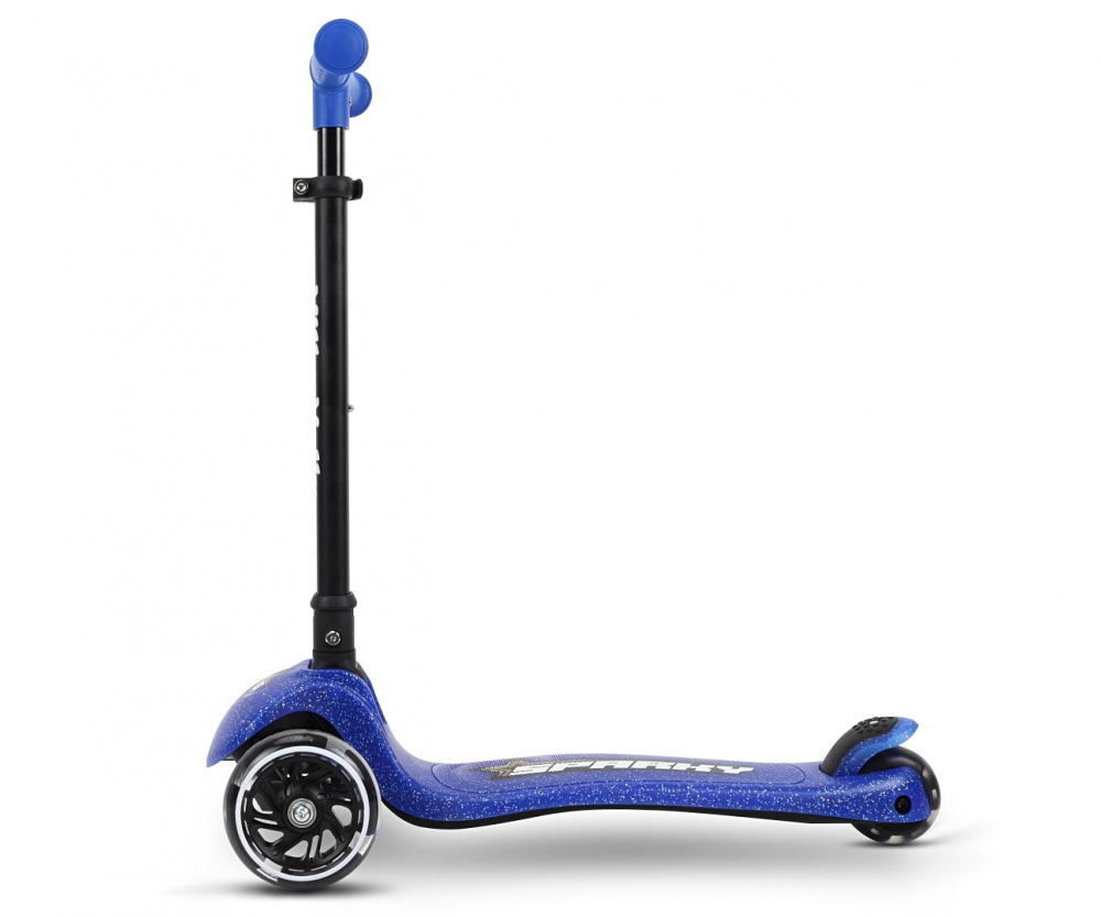 Trotineta pliabila Milly Mally Sparky Blue, roti din silicon cu led, platforma iluminata, greutate admisa 50 kg - 1