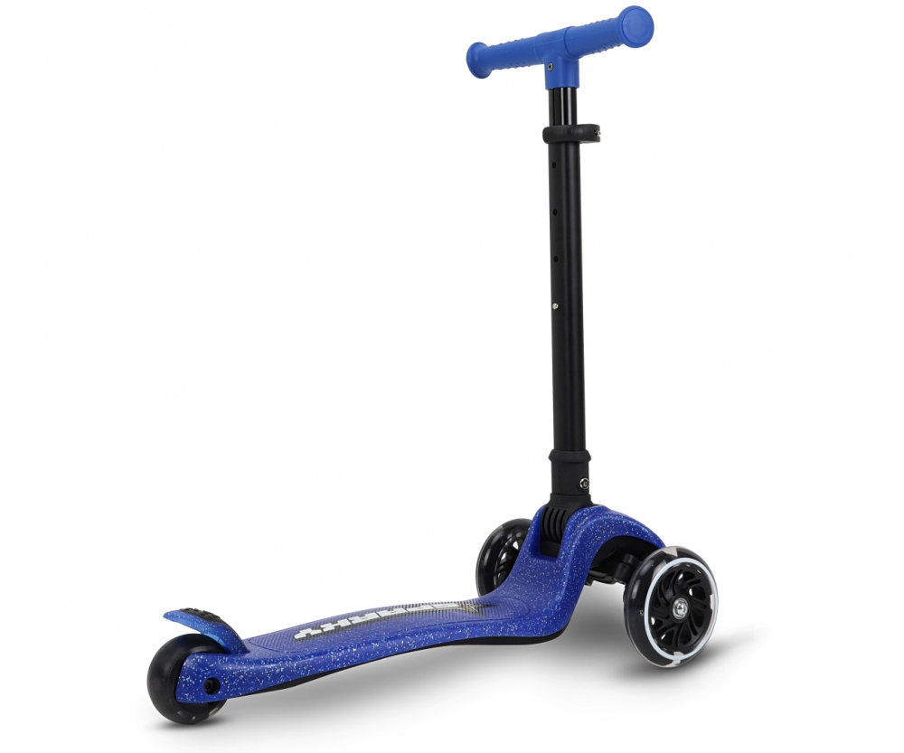 Trotineta pliabila Milly Mally Sparky Blue, roti din silicon cu led, platforma iluminata, greutate admisa 50 kg - 2