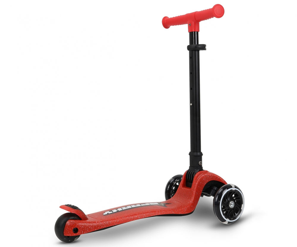 Trotineta pliabila Milly Mally Sparky Red, roti din silicon cu led, platforma iluminata, greutate admisa 50 kg - 2