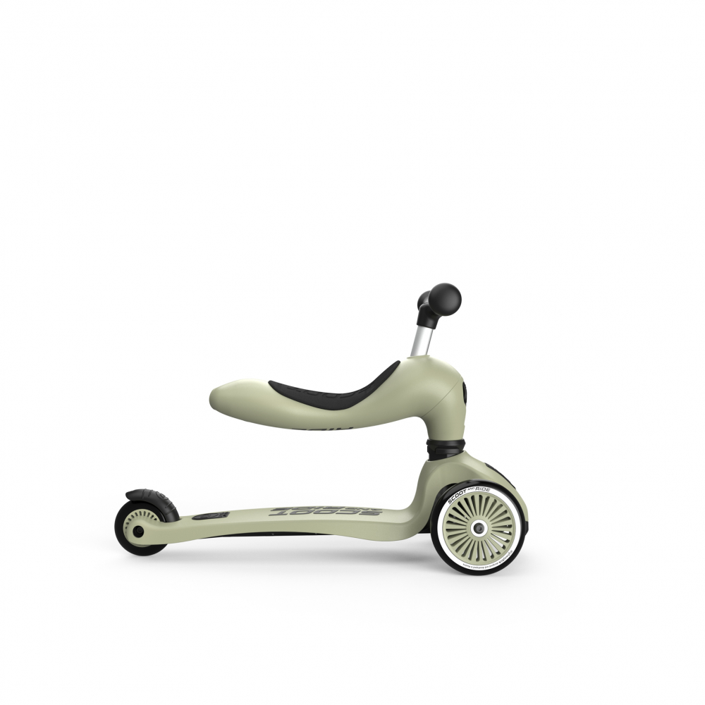 Trotineta copii cu sezut, transformabila 2 in 1, HighwayKick 1 Olive, 1-5 ani, pana la 50 kg, Scoot  Ride - 3