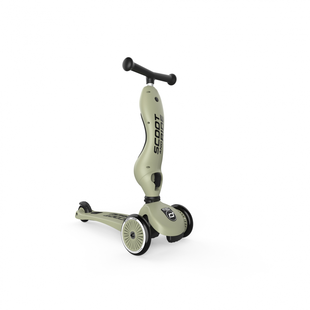 Trotineta copii cu sezut, transformabila 2 in 1, HighwayKick 1 Olive, 1-5 ani, pana la 50 kg, Scoot  Ride - 5