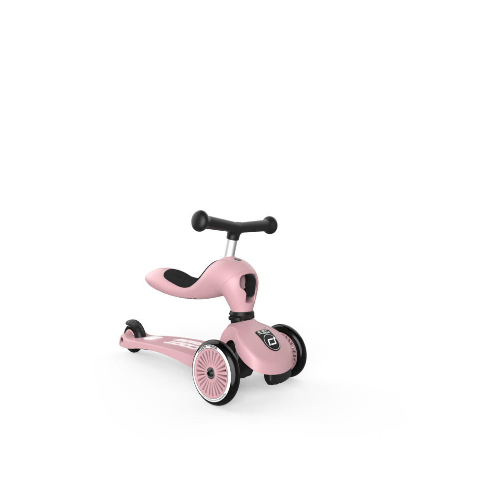 Trotineta copii cu sezut, transformabila 2 in 1, HighwayKick 1 Rose, 1-5 ani, pana la 50 kg, Scoot Ride - 2
