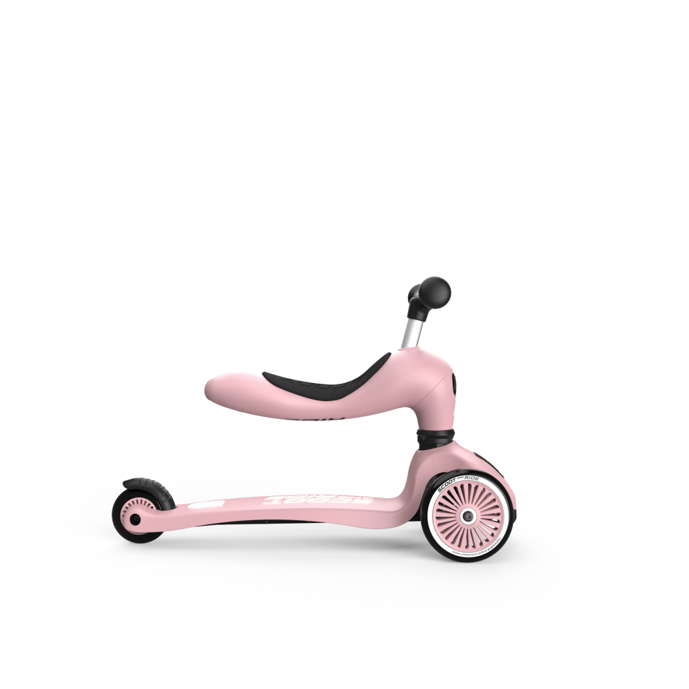 Trotineta copii cu sezut, transformabila 2 in 1, HighwayKick 1 Rose, 1-5 ani, pana la 50 kg, Scoot Ride - 3