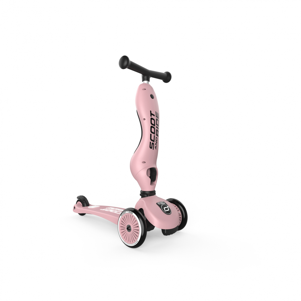 Trotineta copii cu sezut, transformabila 2 in 1, HighwayKick 1 Rose, 1-5 ani, pana la 50 kg, Scoot Ride - 6